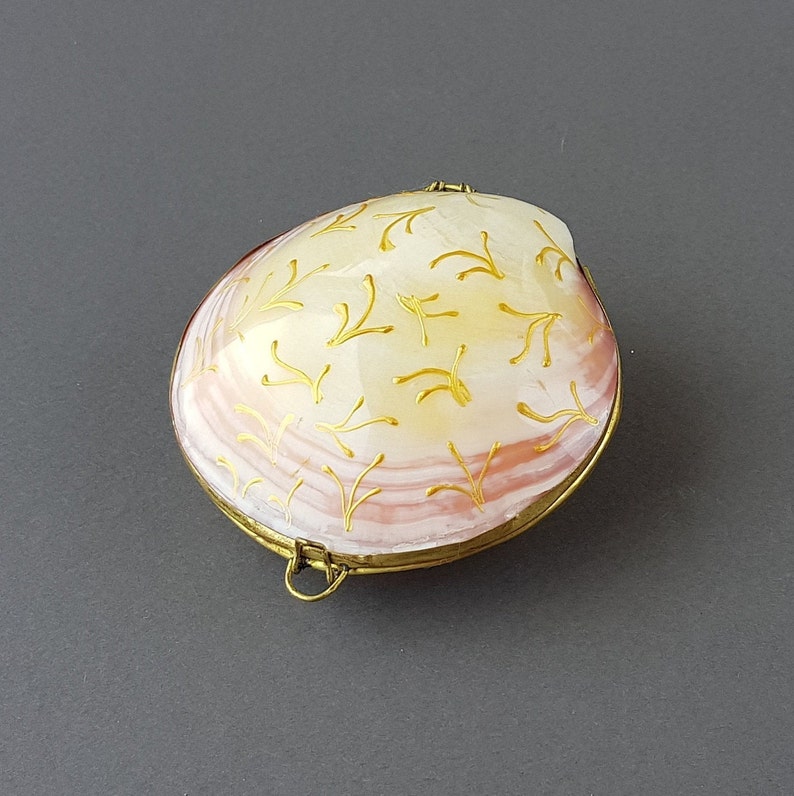 Seashell Ring Box Gold Shell Ring Holder Beach Wedding Jewelry Etsy
