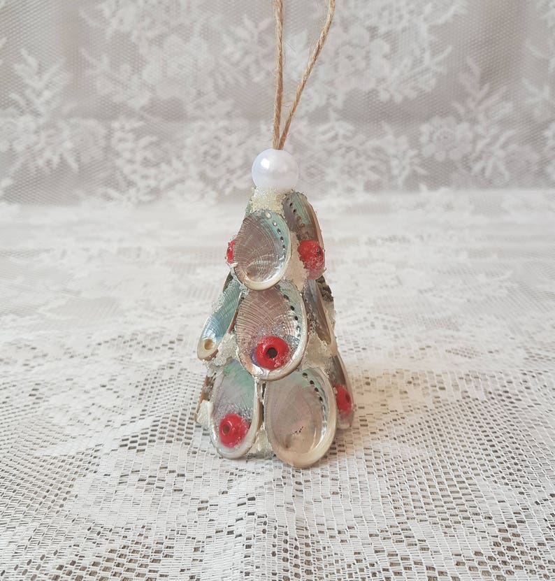 Sea Shell Christmas Tree Hanging Ornament Coastal Cottage Etsy
