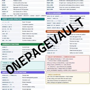 Datenstapel Spickzettel-Bundle (5 PDFs) | Python/sql/dbt/ Datenbricks/ Git | Daten Engineer Referenz-Set Bild 3