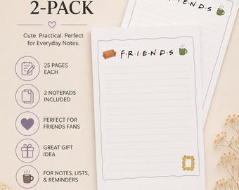 Friends Notepad 2-Pack | Coffeehouse Inspired Memo Pads
