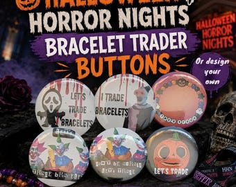 Halloween Horror Nights Bracelet Trader Buttons | HHN Trading Accessories