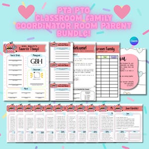 PTA/PTO Room Parent Bundle | Classroom Family Coordinator | Digital Template | Canva Pro
