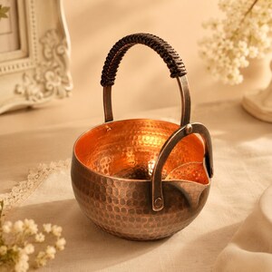Handmade Pure Copper Tea Kettle Hammered Teapot Portable Gongfu Tea Pot Chinese Tea Ceremony Water Boiler