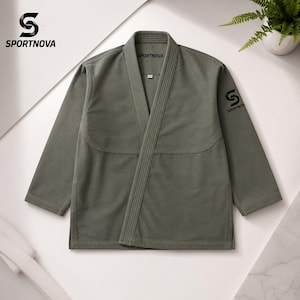 Olive Green BJJ Gi Uniform – Disruptive Pattern Material Grappling Kimono Set