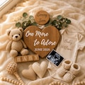One More to Adore Pregnancy Announcement, Editable Canva Template, Baby Announcement, Ultrasound Reveal, Digital Neutral Pregnancy Reveal