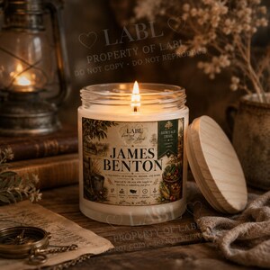 James Benton Heritage Trail Wooden Wick Candle | Oakmoss Amber Soy Wax