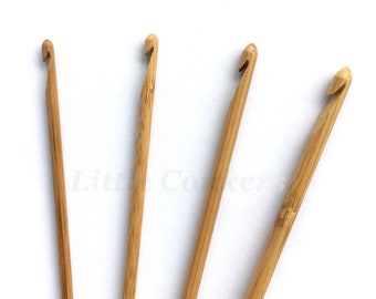 Bamboo Crochet Hooks / Pony Bamboo Crochet Hook Set / Gift for Crocheter / Eco-friendly Crochet Gift Crochet Needles Plastic-free Crocheting