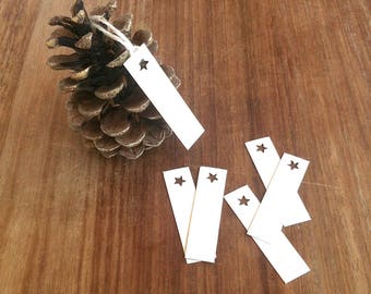 Mini Price Tags / Recycled Rectangular Price Labels Swing Tags Hang Tags Jewellery Labels / Eco-friendly Recycled Wedding / 25