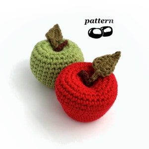 Crochet Apple Pattern / Apple Ornament / Crochet Fruit Pattern / Crochet Food Pattern/ Teacher Gift / Apple for the Teacher