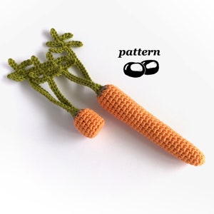 Carrot Crochet Pattern / Carrot for Rudolf or Easter Bunny / Crochet Vegetable Pattern / Crochet Food Pattern