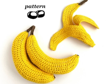 Banana Crochet Pattern / Banana Peel Crochet Pattern / Crochet Banana Skin Pattern / Crochet Fruit Pattern / Crochet Food Pattern