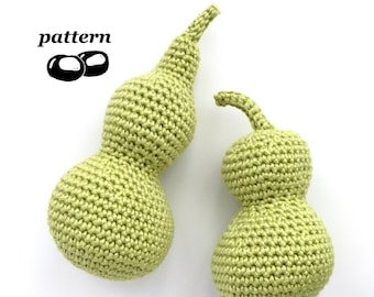 Bottle Gourd Crochet Pattern / Decorative Gourd Crochet Pattern / Ornamental Gourds Pumpkins Autumn Fall Thanksgiving Halloween Decorations