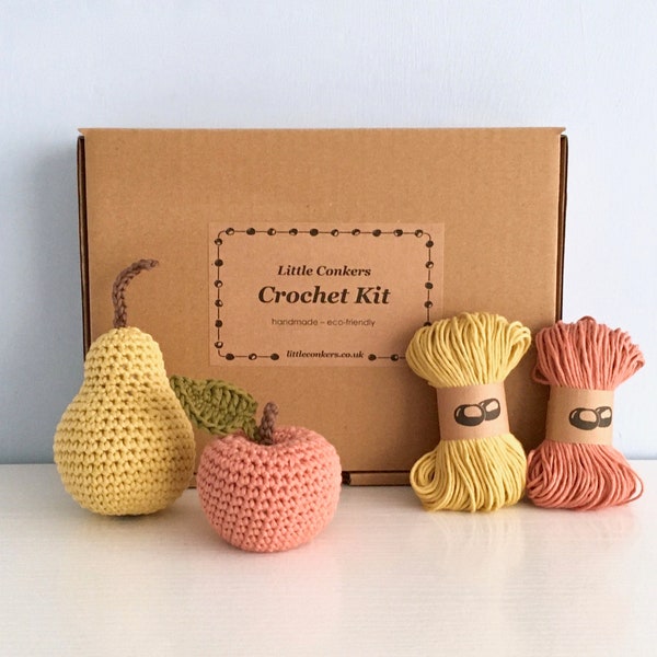 Kit crochet fruits / crochet pomme / crochet poire / modèle crochet / patron crochet
