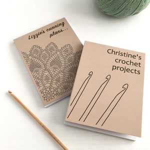 Personalised Notepad for Crocheter / Personalised Gift for Crocheter / Crochet Notebook Eco Friendly Gift / Craft Gift / Mum Gift for Craft image 1