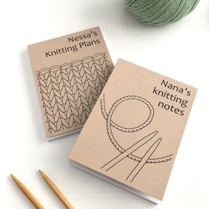 Personalised Notebook for Knitter / Knitting Notepad / Knitting Gift for Knitter / Knitter's Personalised Notepad for Knitter Craft Gift image 1