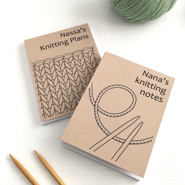 Personalised Notebook for Knitter / Knitting Notepad / Knitting Gift for Knitter / Knitter's Personalised Notepad for Knitter Craft Gift