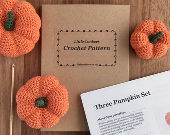 Pumpkin Crochet Pattern / Gift for Crocheter / Halloween Gift Autumn Gift Thanksgiving Gift / Crochet Gift Craft Gift Printed Paper Pattern