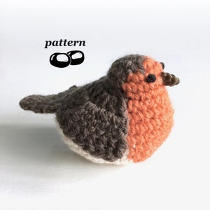 Robin Crochet Pattern / Crochet Bird Pattern / Crochet Christmas Decoration / Christmas Crochet Pattern image 1