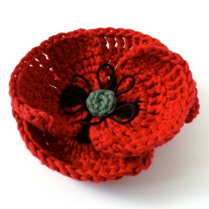 Poppy Crochet Pattern / Crochet Field Poppy Pattern / Crochet Flower Pattern image 2