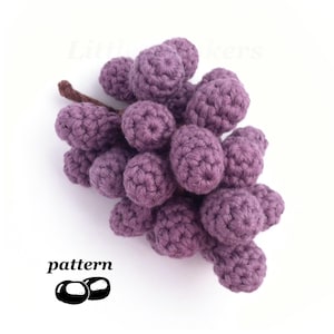 Grape Crochet Pattern PDF, Realistic Bunch of Grapes