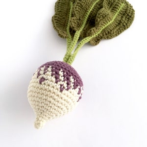 Crochet Turnip Pattern / Turnip Crochet Pattern / Crochet Rutabaga Pattern / Crochet Vegetable Pattern with Leaves / Crochet Food Pattern image 2