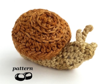 Snail Crochet Pattern / Crochet Snail Pattern / Amigurumi Snail Pattern Gehäkelte Schnecke häkeln Slug Pattern