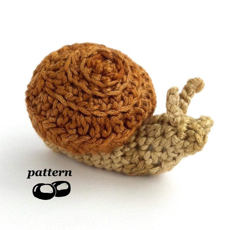 Snail Crochet Pattern / Crochet Snail Pattern / Amigurumi Snail Pattern Crocheted Snail Crochet Slug Pattern image 1