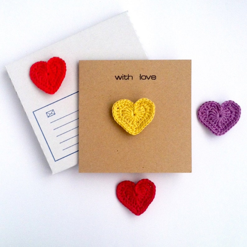 Greetings Card with Brooch for her Love Heart Strawberry Eco-friendly