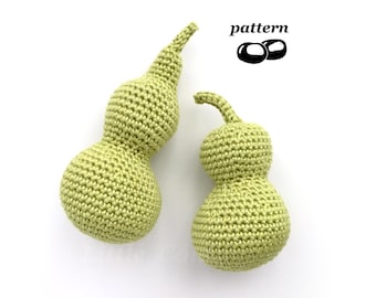 Bottle Gourd Crochet Pattern PDF, Decorative Autumn Gourd