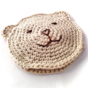 Baby Wash Cloth Crochet Pattern / Baby Bath Mitt Crochet Pattern / Child Toddler Baby / Bear Teddy / Baby Shower Crochet Gift image 5