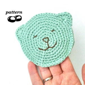 Baby Wash Cloth Crochet Pattern / Baby Bath Mitt Crochet Pattern / Child Toddler Baby / Bear Teddy / Baby Shower Crochet Gift image 1