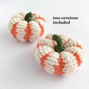 Pumpkin Crochet Pattern / Striped Pumpkin Pattern Sweet Dumpling Squash Pattern / Pumpkin Ornament Halloween Decoration Autumn Thanksgiving image 5