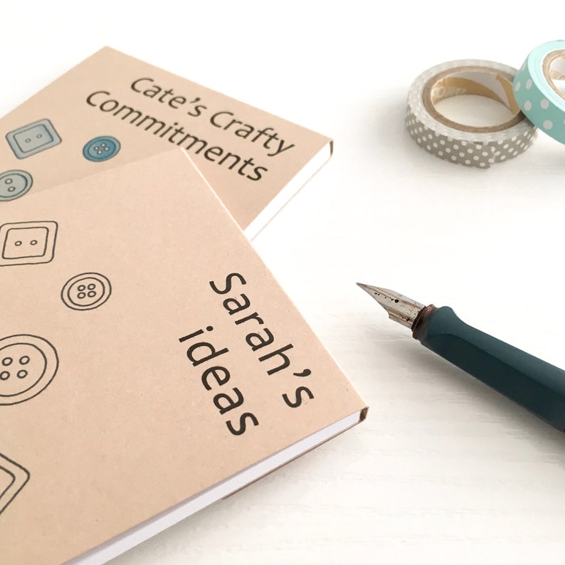 Personalised Recycled Notebook / Personalised Notepad / Mini Etsy UK