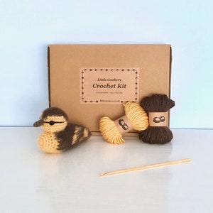 Duckling Crochet Kit / Crochet Duckling DIY Kit Craft Kit Amigurumi Kit Bird Duck Chick Pattern Eco Crochet Easter Gift for Crocheter image 5