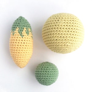 Crochet Basic Shape Patterns Minimalist Sphere Football Oval Simple Shapes / Crochet Ornaments Toys for Children image 2