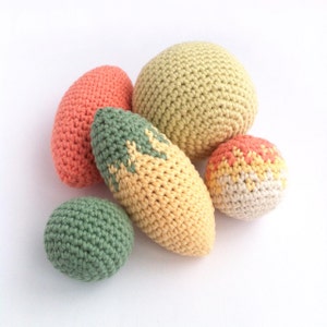 Crochet Basic Shape Patterns Minimalist Sphere Football Oval Simple Shapes / Crochet Ornaments Toys for Children image 3