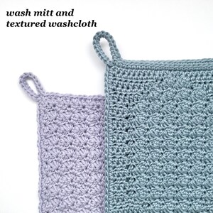 Crochet Bathroom Set / Washcloth / Guest Towel / Wash Mitt / Face Scrubbies / Laundry Bag Crochet Patterns image 8