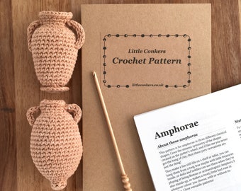 Crochet Amphora Patterns / Gift for Archaeologist Crochet Gift / Craft Gift for Crocheter / Crochet Pattern Gift / Printed Paper Pattern