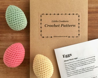 Crochet Egg Pattern / Easter Gift for Crocheter / Crochet Pattern Craft Gift / Printed Paper Pattern / Spring Crochet Gift for her