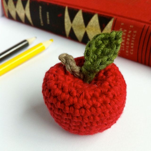 Apple Key Ring / Apple Keychain / Apple Bag Charm / Teacher Etsy