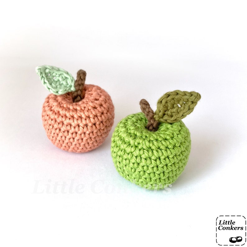 Crocheted apple keyrings