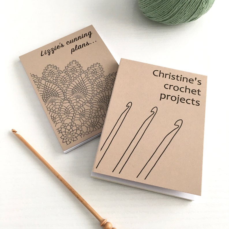 Personalised Notepad for Crocheter / Personalised Gift for Crocheter / Crochet Notebook Eco Friendly Gift / Craft Gift / Mum Gift for Craft image 1