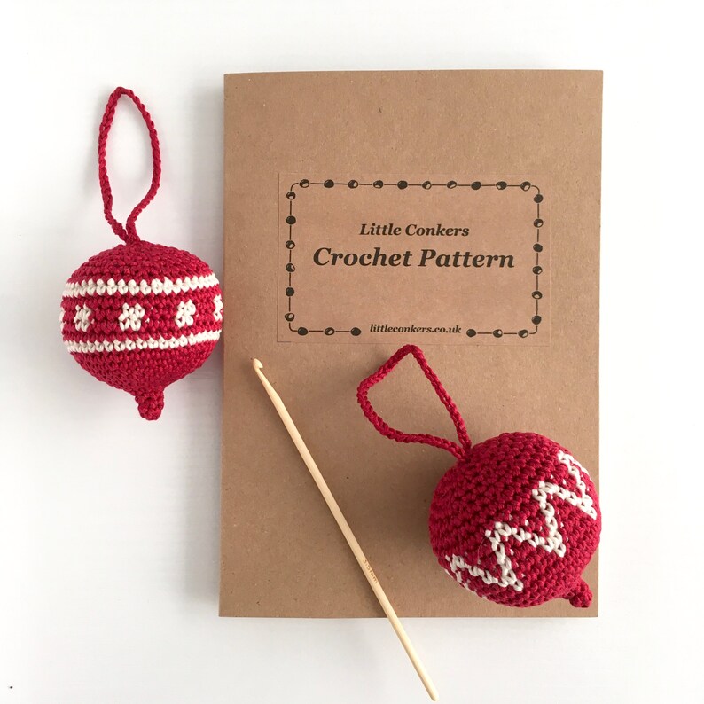 Crocheted Christmas Ornaments and the pattern to make them