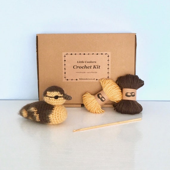 Duckling Crochet Kit / Crochet Duckling DIY Kit Craft Kit Amigurumi Kit  Bird Duck Chick Pattern Eco Crochet Easter Gift for Crocheter -  UK