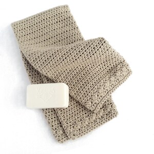 Crochet Bathroom Set / Washcloth / Guest Towel / Wash Mitt / Face Scrubbies / Laundry Bag Crochet Patterns image 5