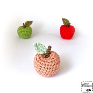 Crocheted apple keyrings