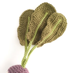 Crochet Turnip Pattern / Turnip Crochet Pattern / Crochet Rutabaga Pattern / Crochet Vegetable Pattern with Leaves / Crochet Food Pattern image 4