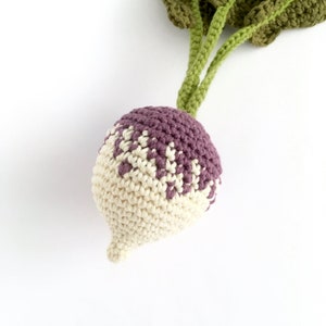 Crochet Turnip Pattern / Turnip Crochet Pattern / Crochet Rutabaga Pattern / Crochet Vegetable Pattern with Leaves / Crochet Food Pattern image 3
