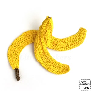 A realistic crocheted banana peel.