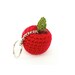 Apple Key Ring / Apple Keychain / Apple Bag Charm / Teacher Thank You Gift Teacher Appreciation Gift / Apple of My Eye / Miniature Fruit
